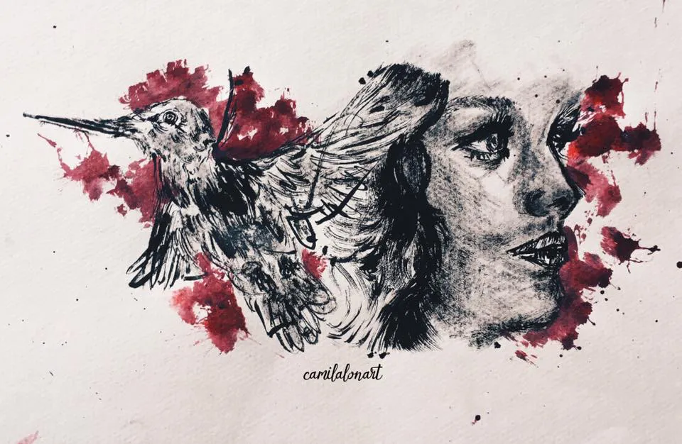 Colibri — Ink Watercolor, 2016