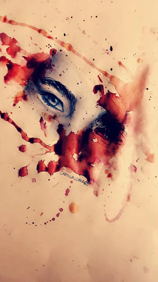 Ojitos — Pastel Watercolor Yellow Paper, 2016