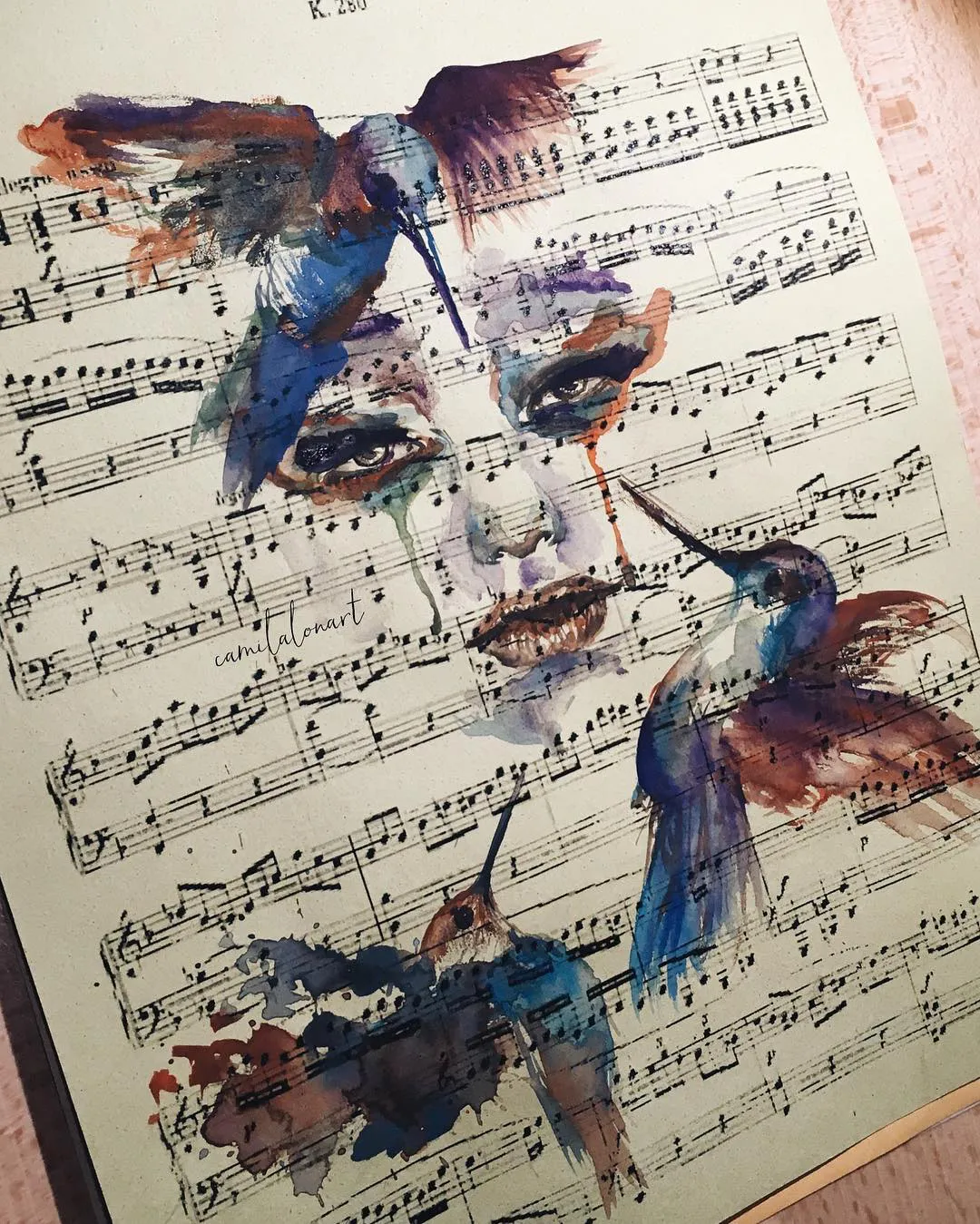 Mozart — Watercolor, 2016