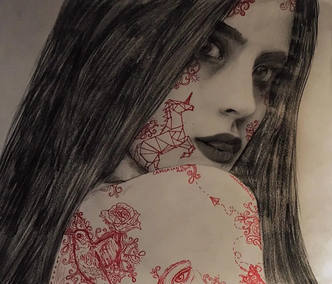 GabrielaMoreno — Pencil Watercolor Ink Pen, 2017