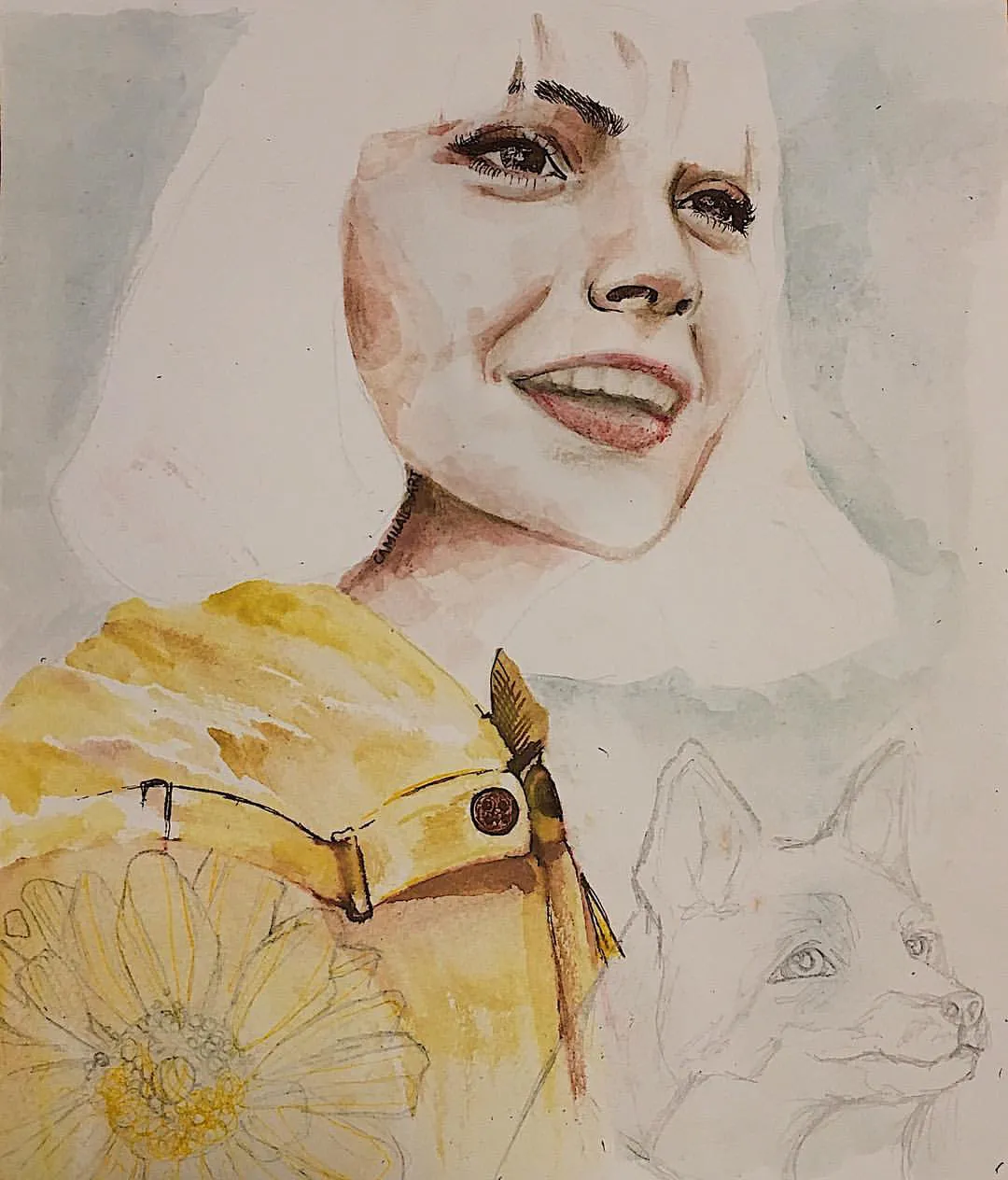 LoQuePintabaMientrasMurioArturito — Pencil Watercolor Ink Pen, 2017