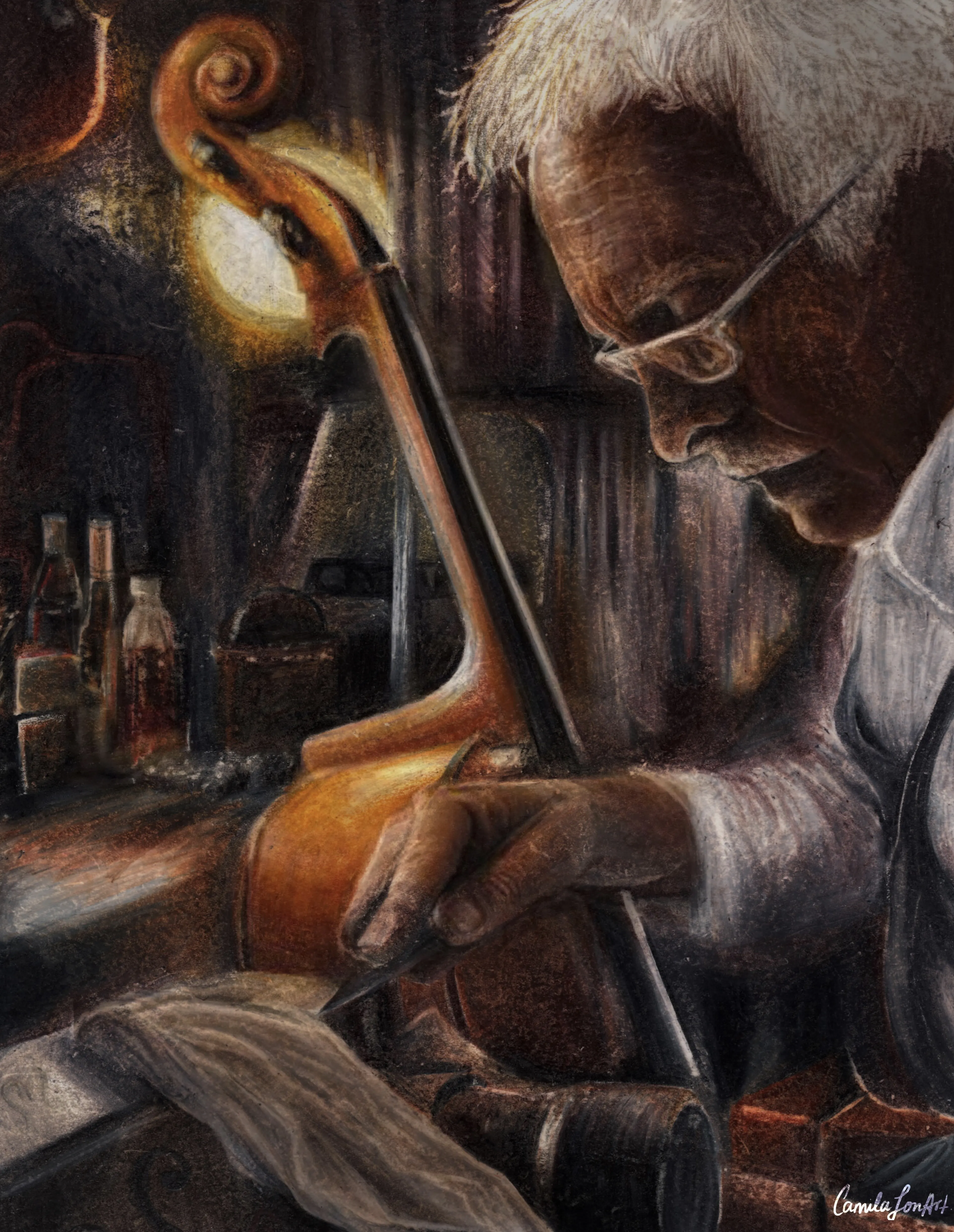 Luthier — Oil on canvas