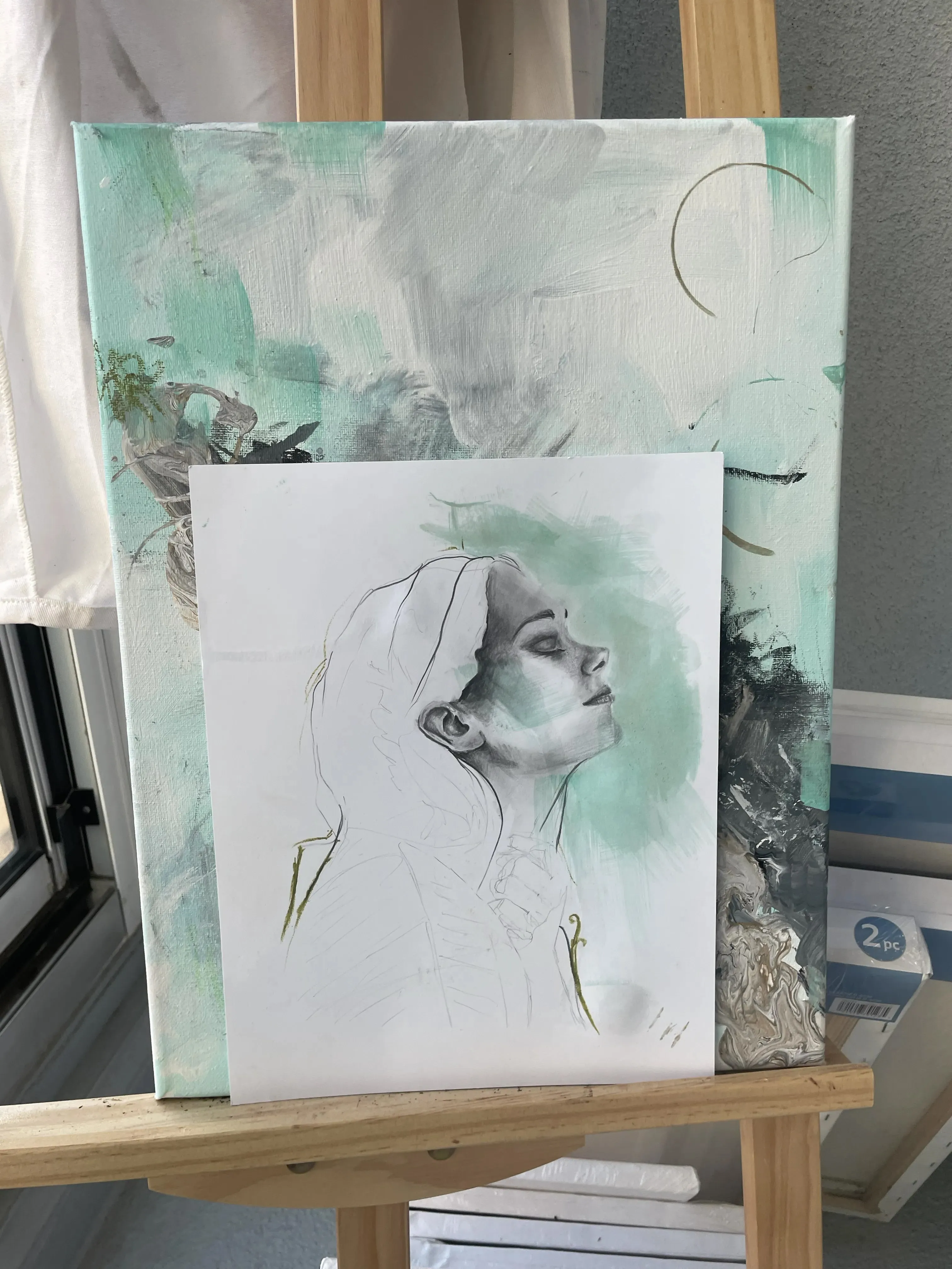 Menta — Pencil, Watercolor